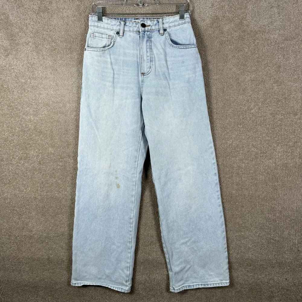 Billabong Jeans Womens 27 Blue Light‎ Wash High Rise Relaxed Straight Denim